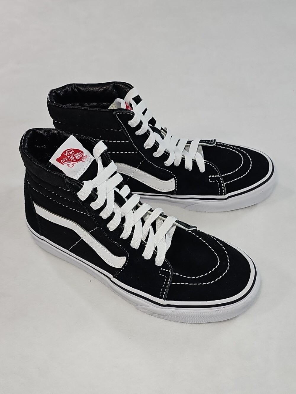 Vans Sk8-Hi Black White High Top Skate Shoes Mens 6 Womens 7.5 VN000D5IB8C - Picture 2 of 5